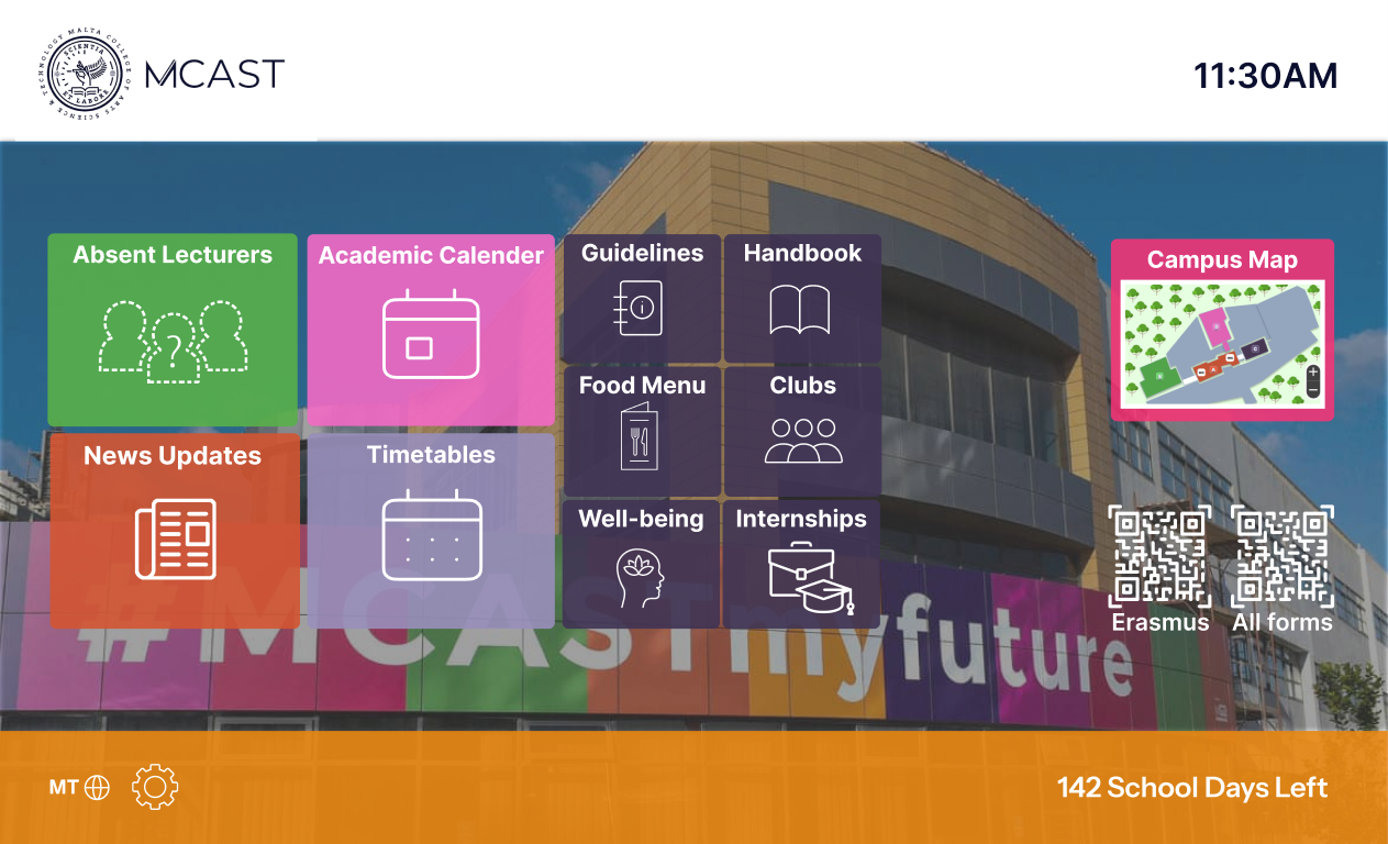 Interactive noticeboard preview